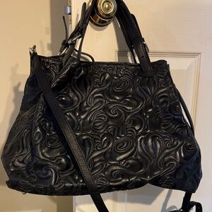 Elegant Leather Embossed Handbag